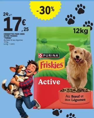 CROQUETTES POUR CHIEN ACTIVE FRISKIES 'PURINA'