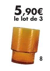 Lot de 3 verres