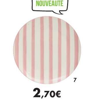 Assiette rayée