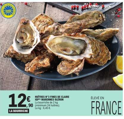 HUÎTRES N°3 FINES DE CLAIRE IGP® MARENNES OLÉRON