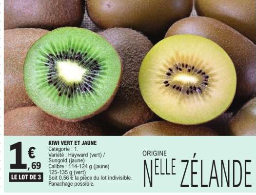 KIWI VERT ET JAUNE