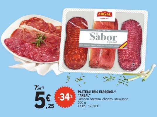 PLATEAU TRIO ESPAGNOL "ARGAL"