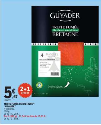 Truite fumée de Bretagne