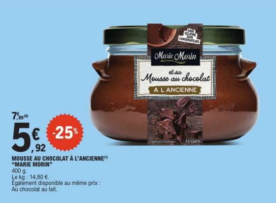 Mousse Au Chocolat À L'ancienne Marie Morin