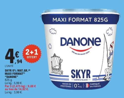 SKYR 0% MAT.GR. MAXI FORMAT "DANONE"