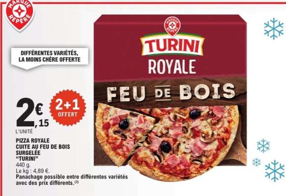 Pizza Royale Cuite au Feu de Bois Surgelée 'Turini'