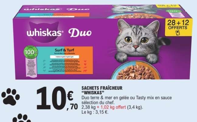 SACHETS FRAÎCHEUR “WHISKAS”