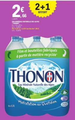 Eau Minérale Naturelle des Alpes 'Thonon'