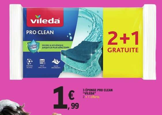 3 ÉPONGE PRO CLEAN "VILEDA"