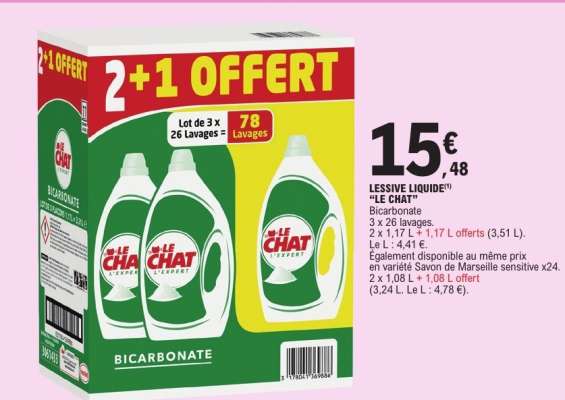 LESSIVE LIQUIDE "LE CHAT"