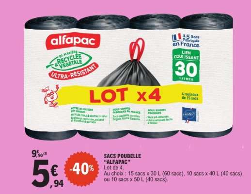 SACS POUBELLE "ALFAPAC"