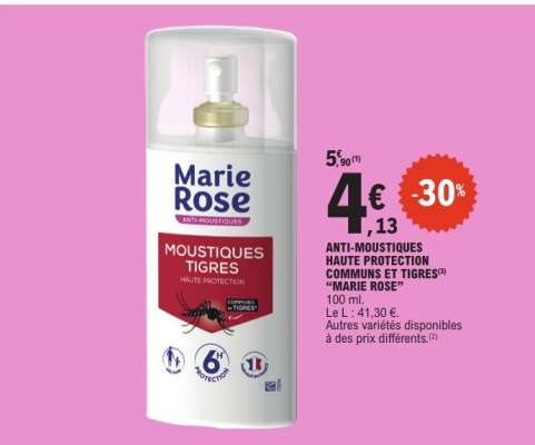 ANTI-MOUSTIQUES HAUTE PROTECTION COMMUNS ET TIGRES "MARIE ROSE"