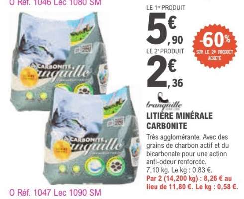 LITIÈRE MINÉRALE CARBONITE