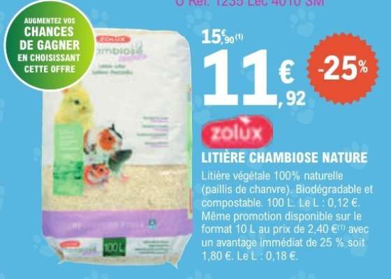 LITIÈRE CHAMBIOSE NATURE
