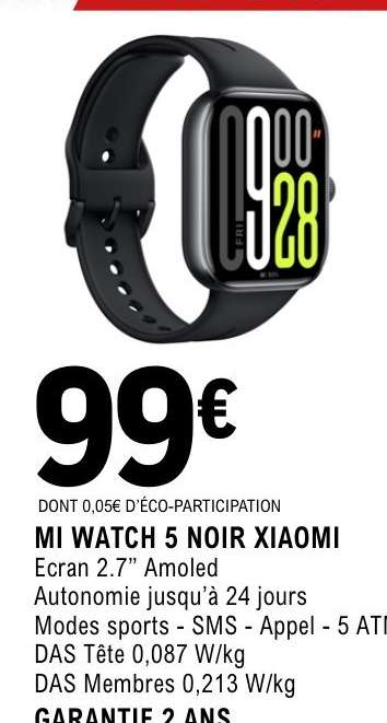 MI WATCH 5 NOIR XIAOMI