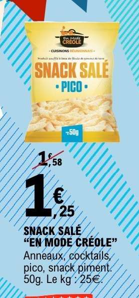 SNACK SALÉ “EN MODE CRÉOLE”