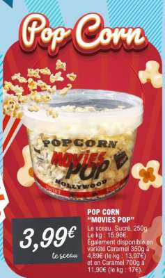 POP CORN "MOVIES POP"