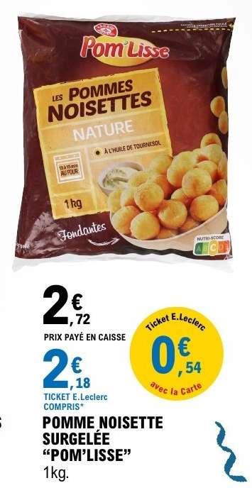 POMME NOISETTE SURGELÉE “POM’LISSE”