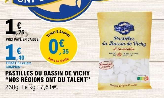 PASTILLES DU BASSIN DE VICHY “NOS RÉGIONS ONT DU TALENT”