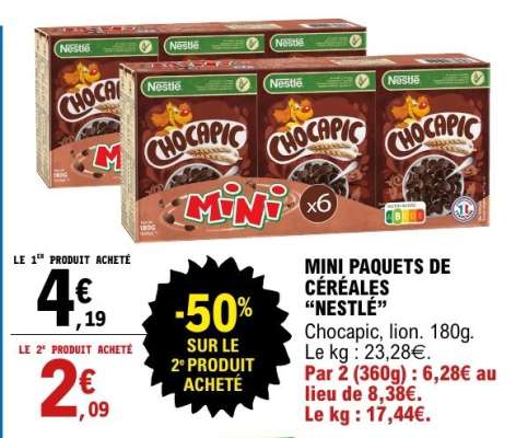 MINI PAQUETS DE CÉRÉALES “NESTLÉ”