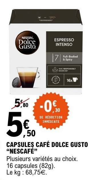 CAPSULES CAFÉ DOLCE GUSTO “NESCAFÉ”