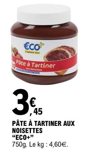 Pâte à Tartiner aux Noisettes “Eco+”