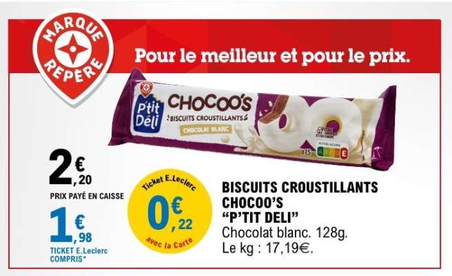 BISCUITS CROUSTILLANTS CHOCOO’S “P’TIT DELI”