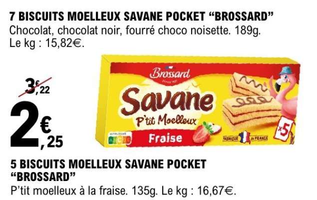 7 BISCUITS MOELLEUX SAVANE POCKET “BROSSARD”