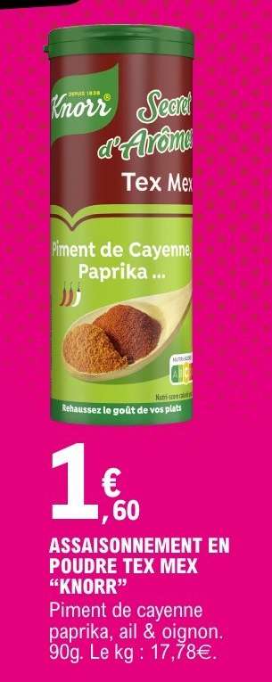 ASSAISONNEMENT EN POUDRE TEX MEX "KNORR"