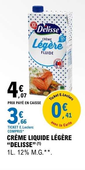 CRÈME LIQUIDE LÉGÈRE “DELISSE”