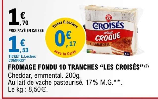 FROMAGE FONDU 10 TRANCHES “LES CROISÉS”
