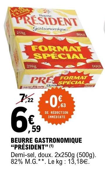 Beurre Gastronomique Président