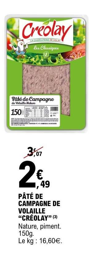 Pâté de Campagne de Volaille 'Créolay'