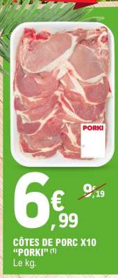 CÔTES DE PORC X10 “PORKI”