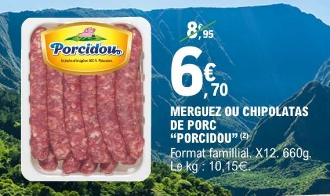 MERGUEZ OU CHIPOLATAS DE PORC “PORCIDOU”