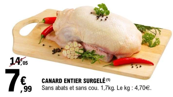 CANARD ENTIER SURGELÉ