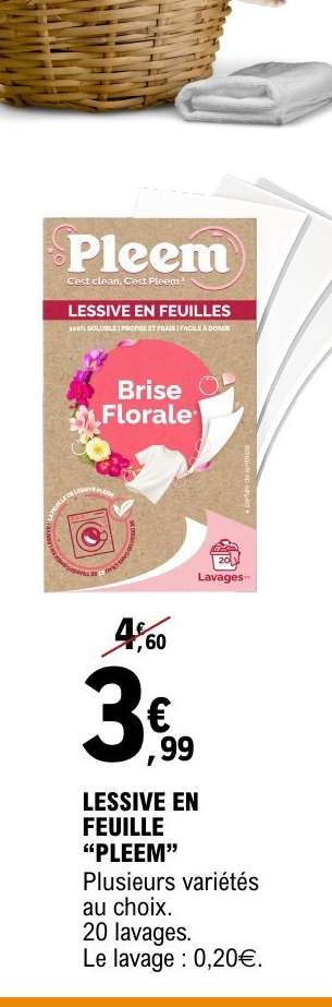 LESSIVE EN FEUILLE “PLEEM”