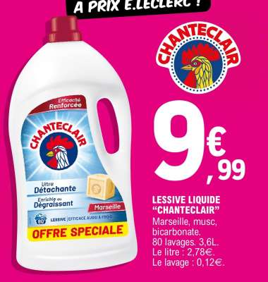 LESSIVE LIQUIDE "CHANTECLAIR"