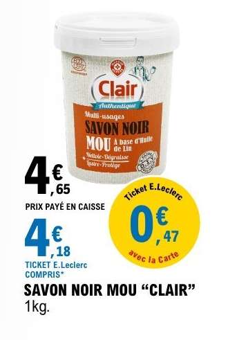 SAVON NOIR MOU “CLAIR”