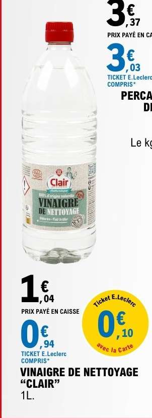 VINAIGRE DE NETTOYAGE "CLAIR"