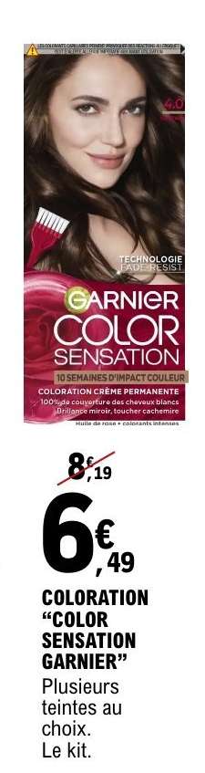 COLORATION “COLOR SENSATION GARNIER”