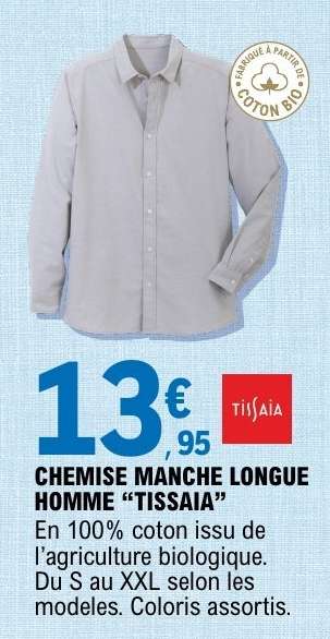 CHEMISE MANCHE LONGUE HOMME "TISSAIA"
