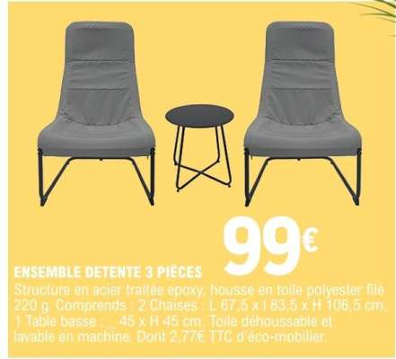 ENSEMBLE DÉTENTE 3 PIÈCES