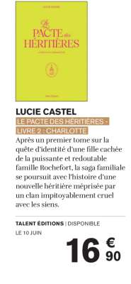 LE PACTE DES HÉRITIÈRES - LIVRE 2 : CHARLOTTE