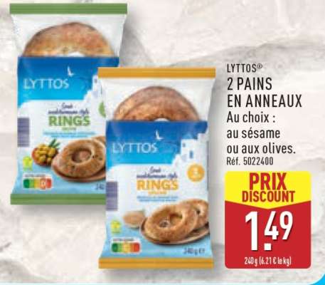 LYTTOS 2 PAINS EN ANNEAUX
