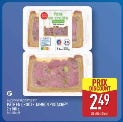 PÂTÉ EN CROÛTE JAMBON PISTACHE