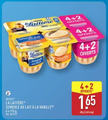 LA LAITIÈRE® SEMOULE AU LAIT À LA VANILLE