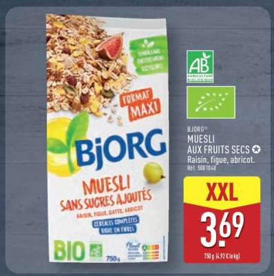 BJORG Muesli aux fruits secs