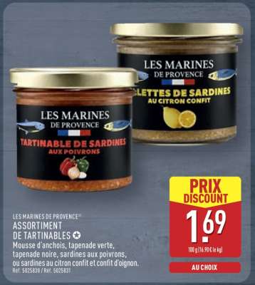 LES MARINES DE PROVENCE® ASSORTIMENT DE TARTINABLES