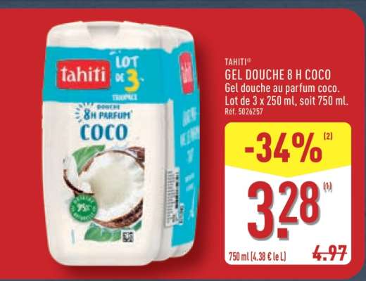 TAHITI GEL DOUCHE 8 H COCO